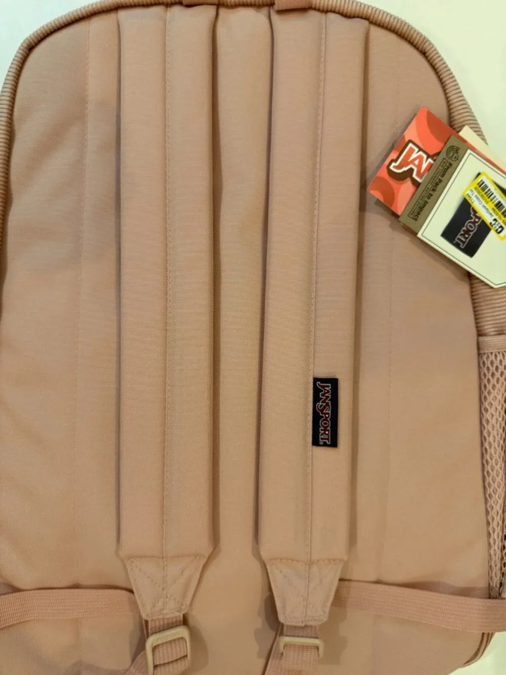 JanSport Cross Town Plus Remix Backpack Misty Rose Pink - Laptop Sleeve corduroy
